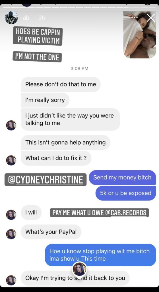 Antonio Brown threatens to expose Cydney Christine 
