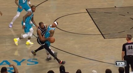 Isaiah Thomas slams Kevin Durant to the ground