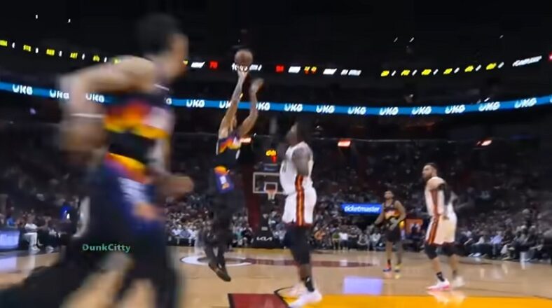 JaVale McGee hits Dirk Nowitzki's trademark turnaround jump shot