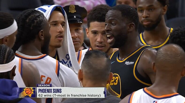 Jae Crowder walks away after Draymond Green asks if he wants to fight