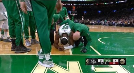 Jaylen Brown was in tears as he injured his ankle