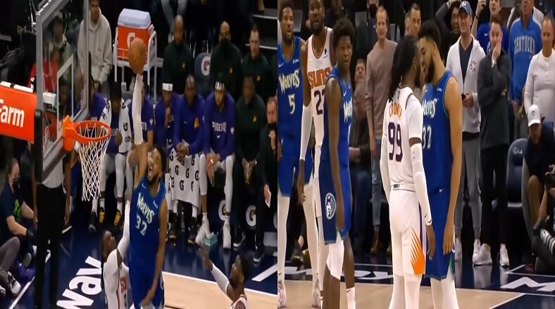 Karl-Anthony Towns dunks on Jae Crowder and then fights him