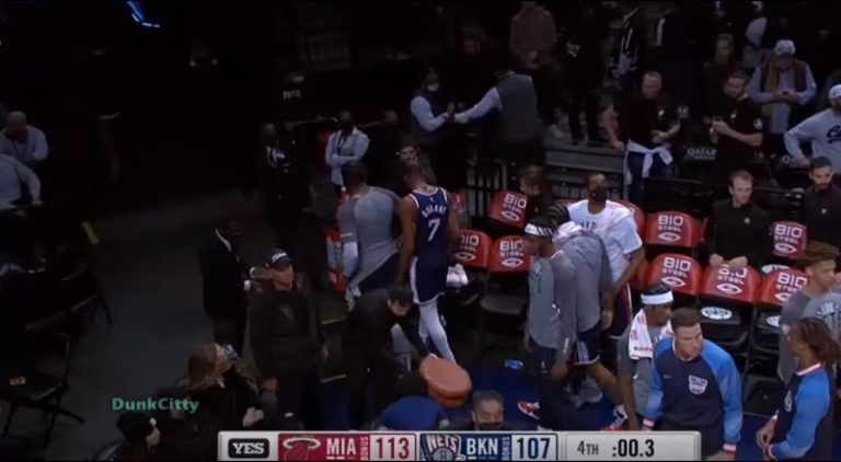 Kevin Durant leaves the court with 3 seconds left as Nets lose to Heat