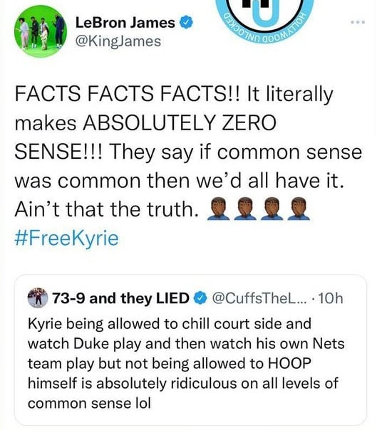 LeBron James advocates for Kyrie Irving to play home games