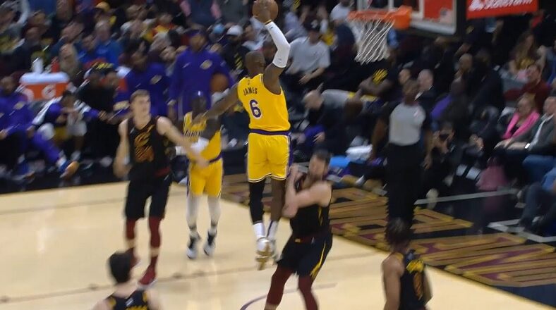 LeBron James humiliates Kevin Love with insane dunk on him