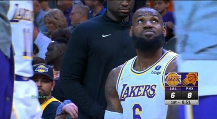 LeBron James leaves game as Russell Westbrook misses rim on two shots