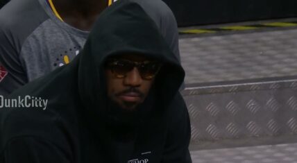 LeBron James looks frustrated with Russell Westbrook's play