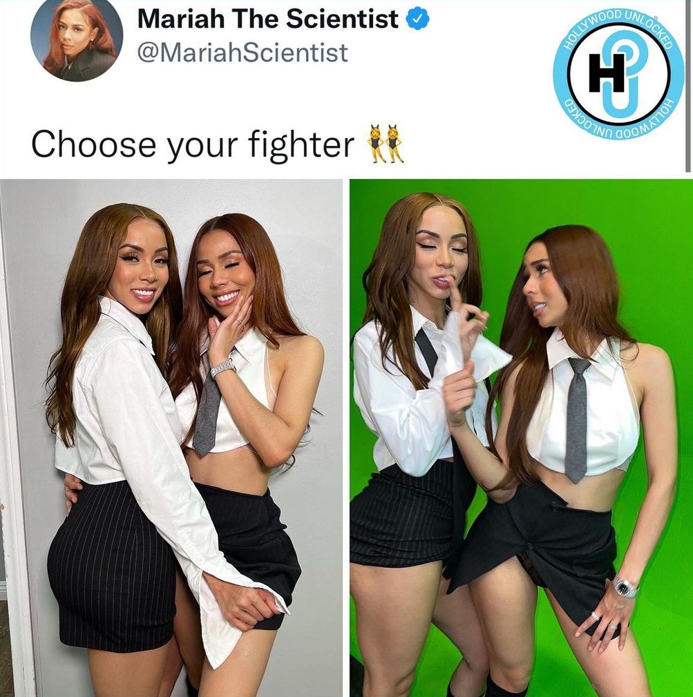 Mariah The Scientist posts photo with Brittany Renner