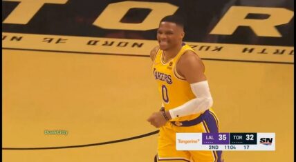 Russell Westbrook roasted by Raptors fans after throwing pass into crowd
