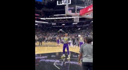 Russell Westbrook tries to throw lob to himself and throws it over the goal