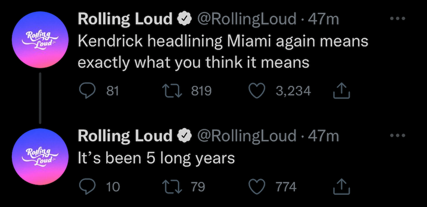 Rolling Loud hints at new Kendrick Lamar album coming soon