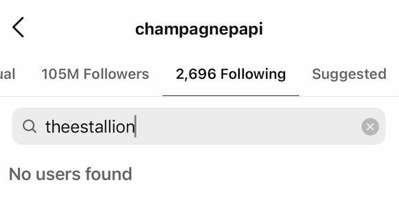Megan Thee Stallion gets unfollowed by Drake and Rihanna