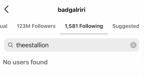Megan Thee Stallion gets unfollowed by Drake and Rihanna