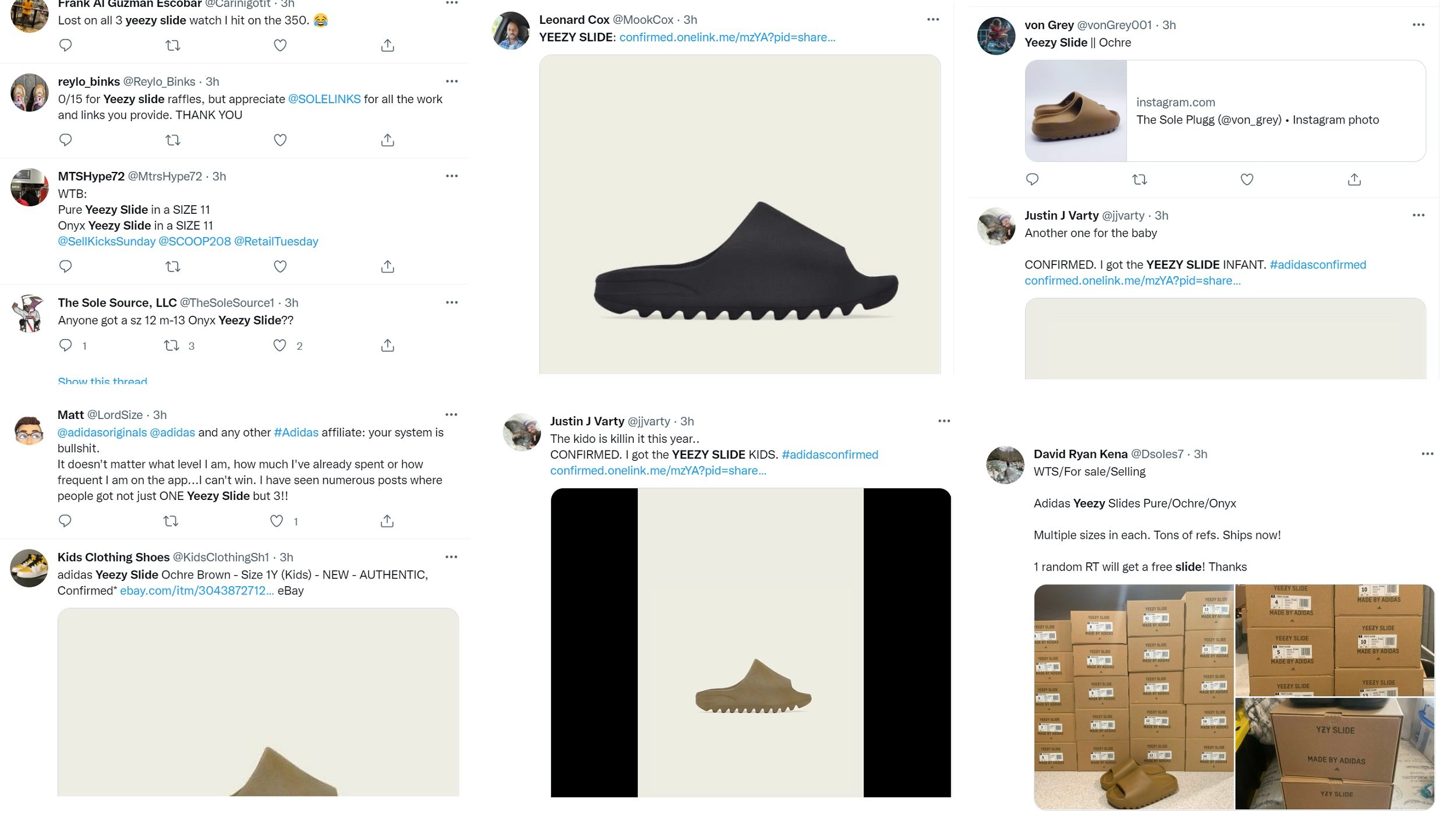 Yeezy slide drop trends on Twitter and people show the shoes off
