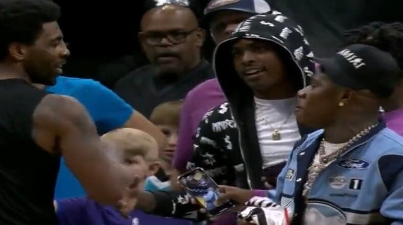 Kyrie Irving gives his jersey to DaBaby after win in Charlotte