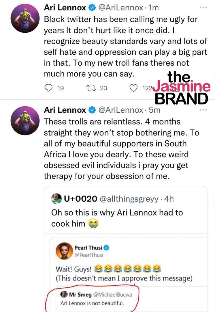 Ari Lennox gets clowned for having a missing tooth