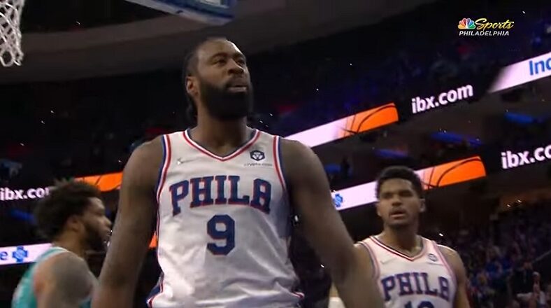 DeAndre Jordan curses at LaMelo Ball after blocking him