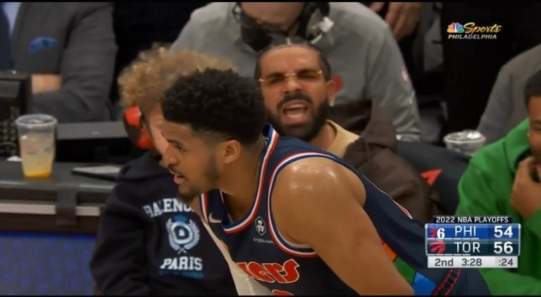Drake tells Tobias Harris he and the Sixers are weak