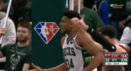 Giannis Antetokounmpo commits offensive foul after DeRozan clutch shot