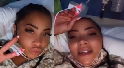 Hazel-E reveals she is in the hospital from complications after tummy tuck
