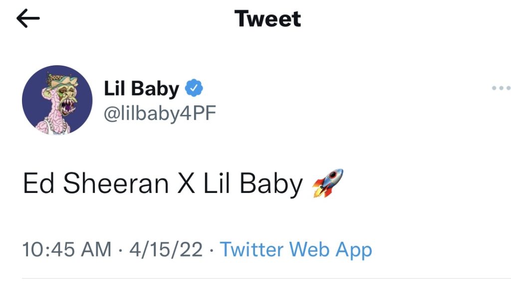 Lil Baby says he has new song with Ed Sheeran