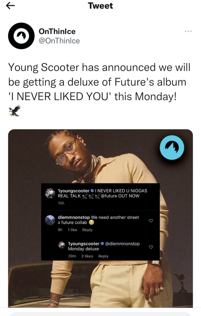 Future to release "I Never Liked You" deluxe album
