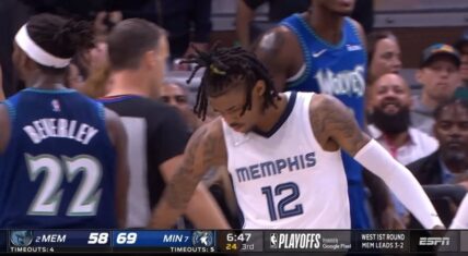 Ja Morant taunts Patrick Beverley by slapping his behind