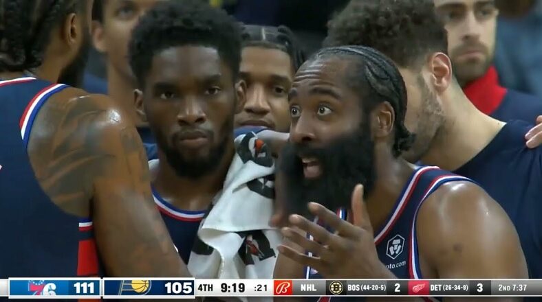 James Harden screams at DeAndre Jordan for getting ejected