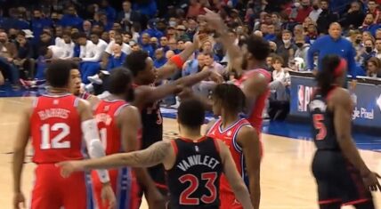 Joel Embiid and OG Anunoby almost get into a fight