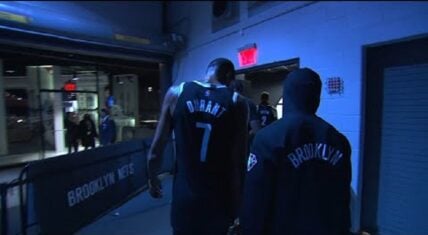 Kevin Durant walks off the court with time left on the clock