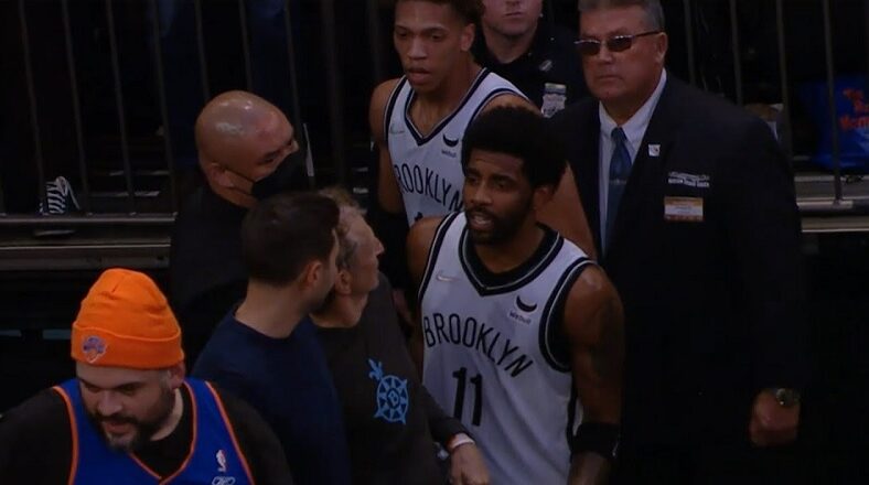 Kyrie Irving gets into heated argument with two Knicks fans