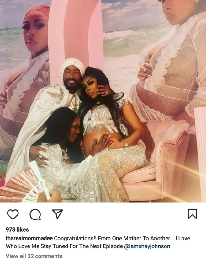 Momma Dee is in Shay Johnson's maternity shoot photos