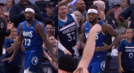 Patrick Beverley does Westbrook's rock the baby taunt after and-1