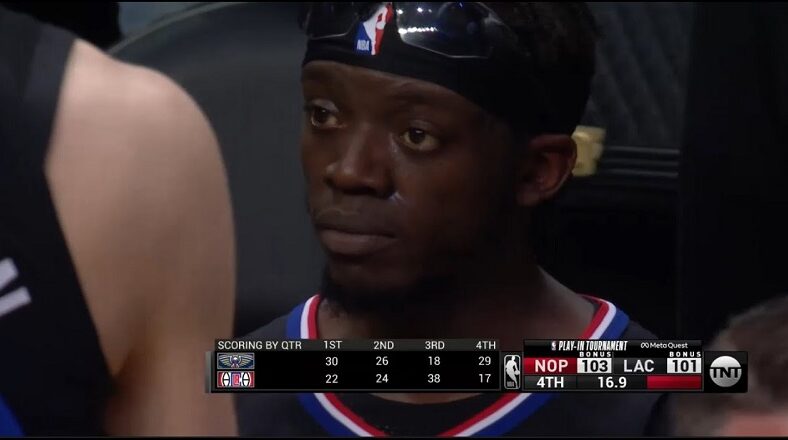 Reggie Jackson cried as the Clippers lost the play-in to the Pelicans
