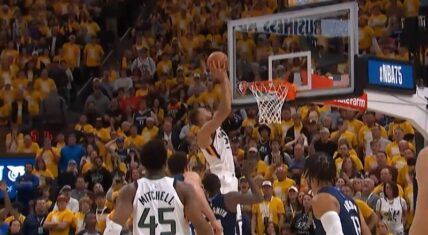 Rudy Gobert's game winning dunk from Donovan Mitchell alley oop