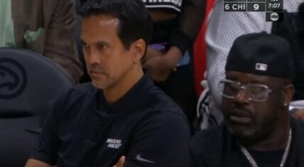 Shaq owns Twitter with iced out look at Hawks - Heat game