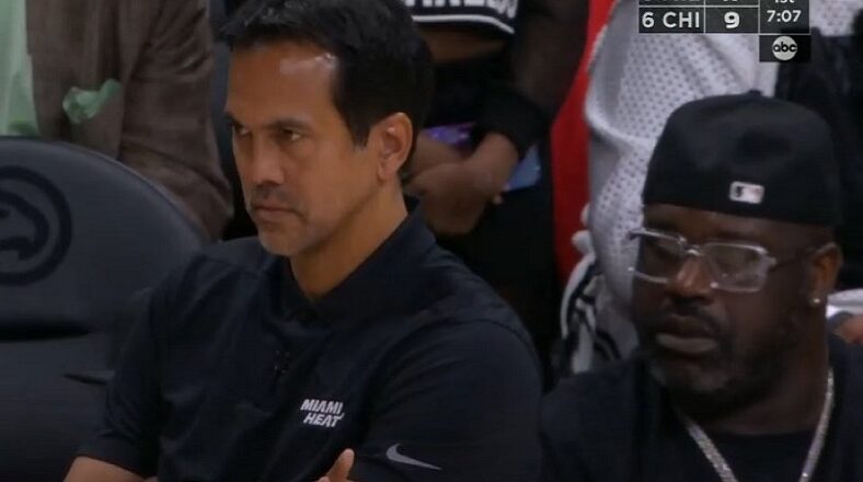 Shaq owns Twitter with iced out look at Hawks - Heat game