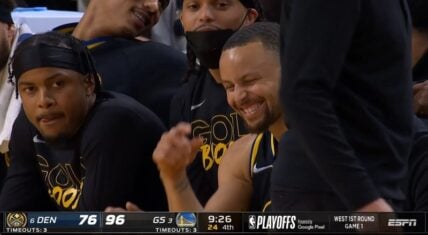 Steph Curry laughs after DeMarcus Cousins ejected over bad call