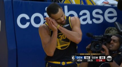 Stephen Curry taunts the Denver Nuggets with go to sleep again