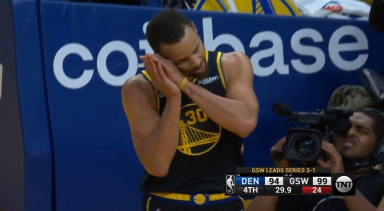 Stephen Curry taunts the Denver Nuggets with go to sleep again
