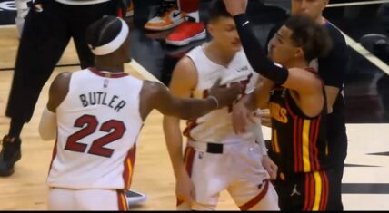 Trae Young ignores Tyler Herro trying to intimidate him