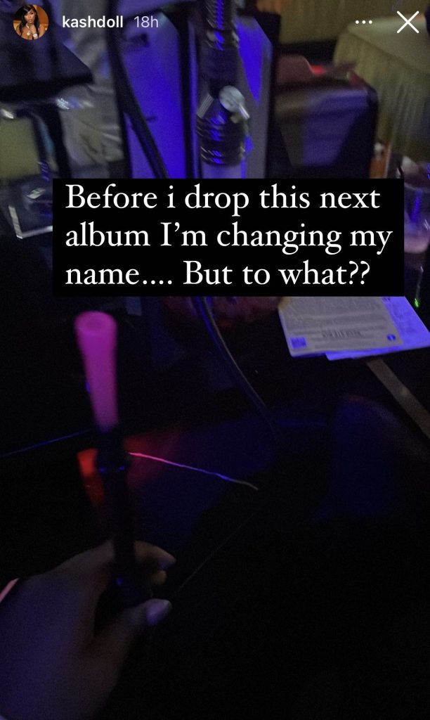 Kash Doll plans to change stage name before next album 