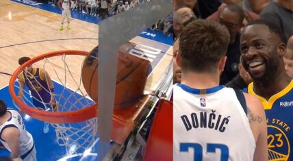 Draymond Green free throw gets stuck at top of rim in Game 4