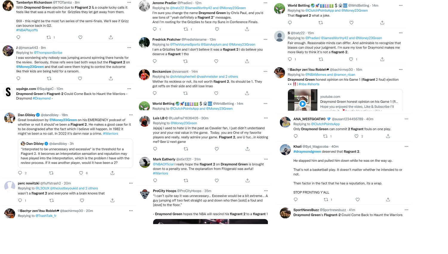 Draymond Green gets support on Twitter after he got ejected