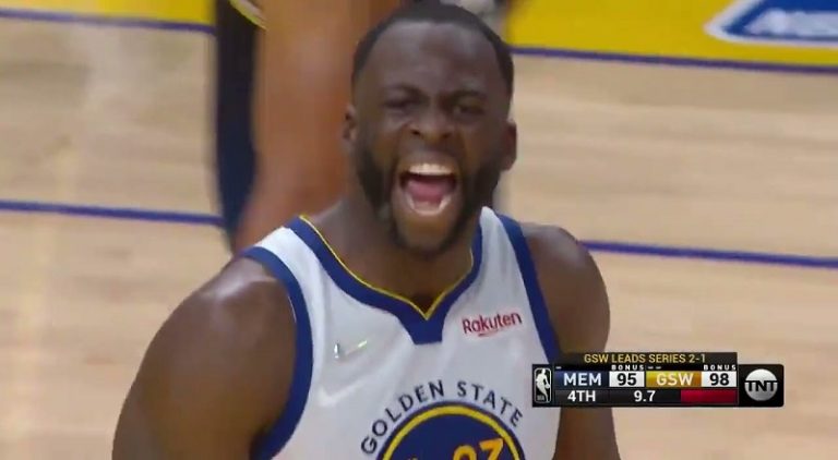 Draymond Green shouts THIS IS WHAT I DO after Jaren Jackson Jr block