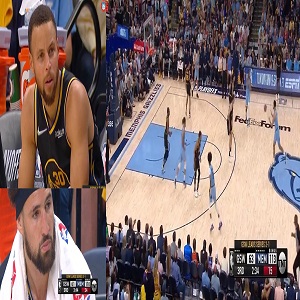 Golden State Warriors are down 55 points to the Memphis Grizzlies