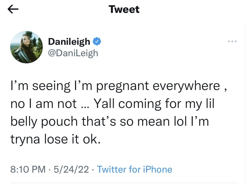 DaniLeigh denies rumor that she's expecting second child 