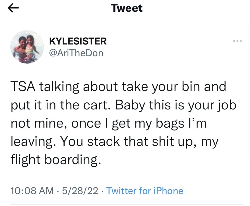 Ari Fletcher is criticized for tweet about TSA needing to carry her items