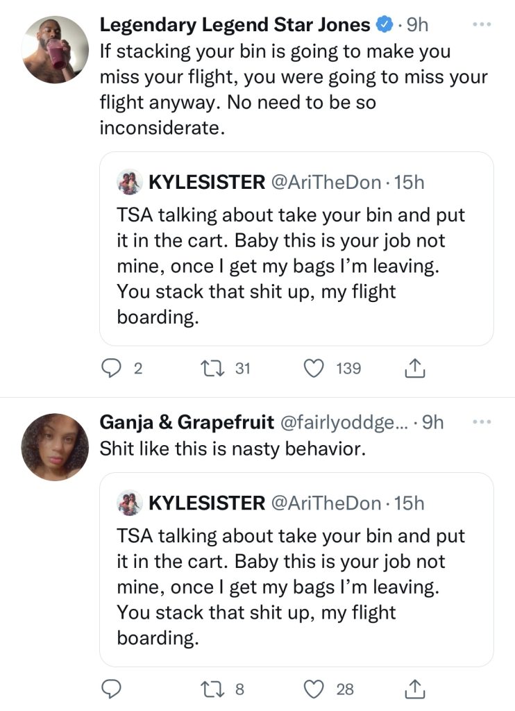Ari Fletcher is criticized for tweet about TSA needing to carry her items