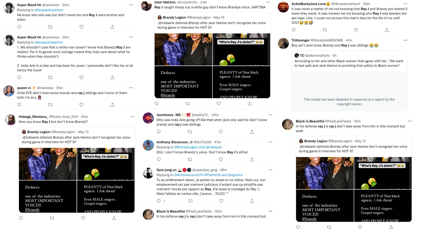 Jack Harlow not knowing Brandy and Ray J are siblings sparks outrage